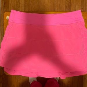 Lululemon pace rival skirt 8 tall hot pink